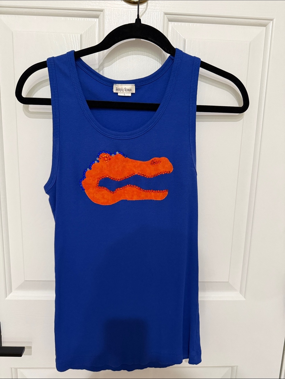 UF Florida Gator Royal Blue Tank with Orange Graphic Crocodile